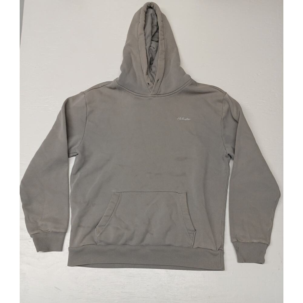 Hollister (Medium) Men's Gray Relaxed Fit Hoodie Sweatshirt